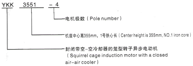 YKK系列(H355-1000)高压YRKK6301-10三相异步电机西安泰富西玛电机型号说明